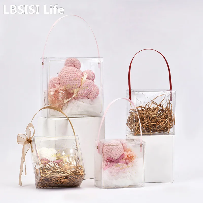 

LBSISI Life 10pc PET Clear Candy Box Wedding Birthday Baby Shower Party For Nougat Chocolate Lipstick Cosmetics Gift Packaging