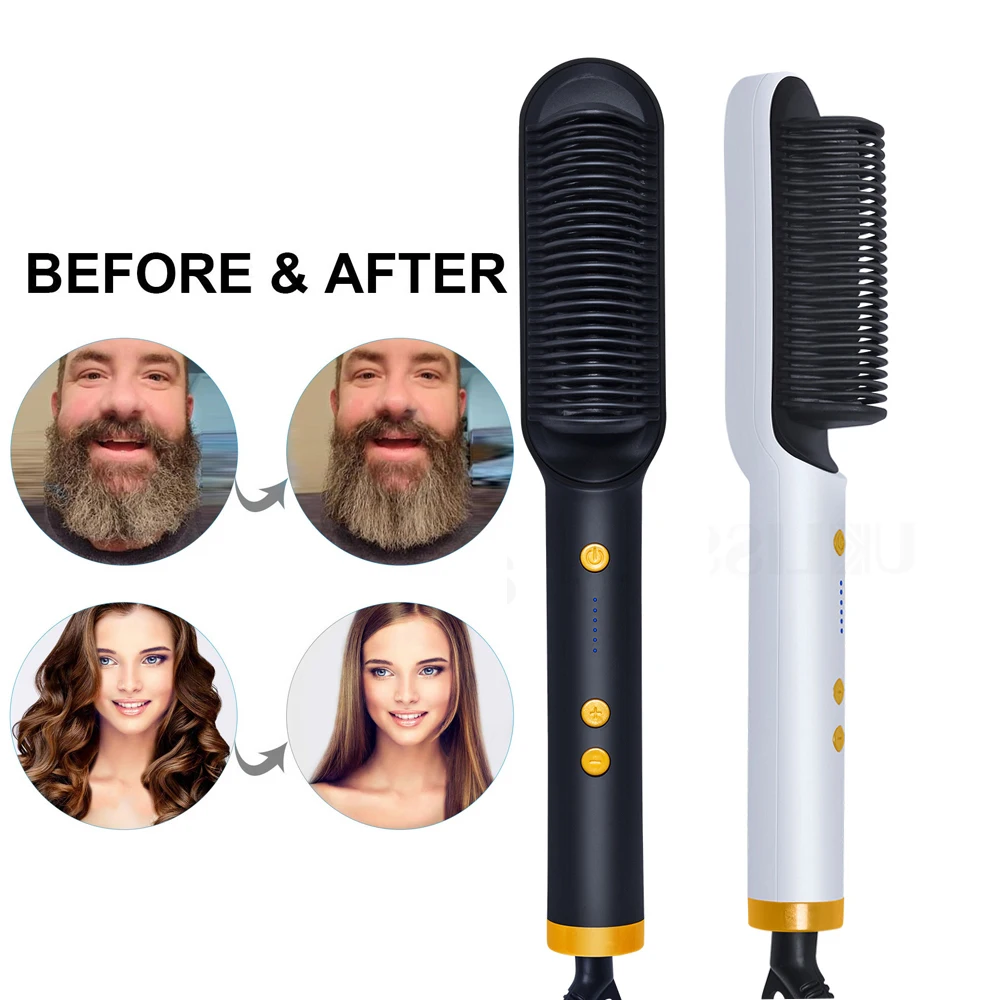 Расческа для выпрямления бороды плойка многофункциональная расческа волос