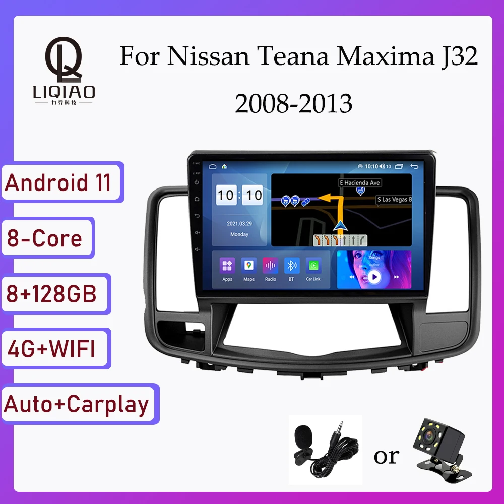 Автомобильный мультимедийный видеоплеер 2din для Nissan Teana Maxima J32 2008-2013 Android 11