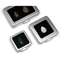 50pcs Loose Diamond Display Box Case Gem Stone Storage Box Black White Pad Bead Pendant Gemstones Organizer Holder