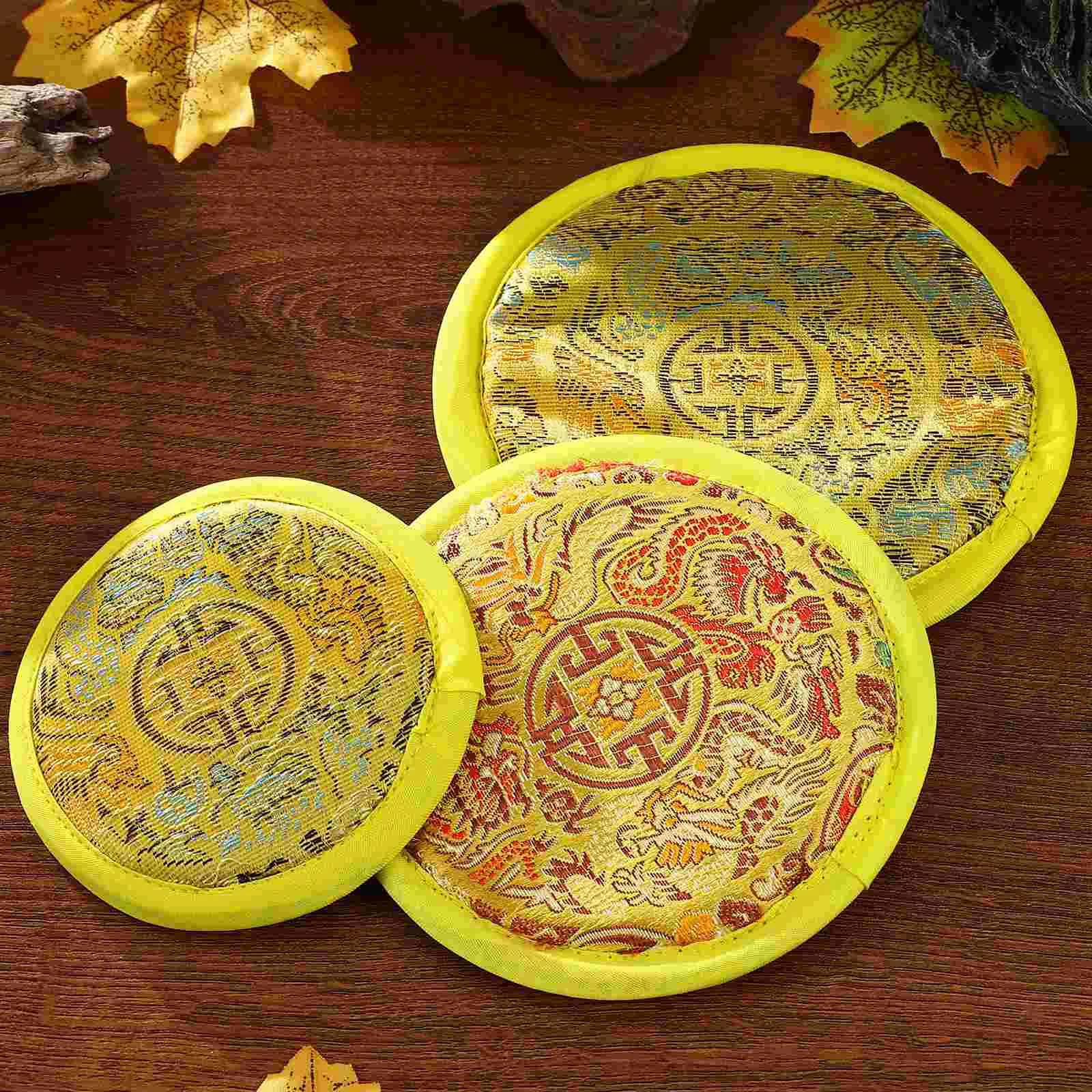 3 шт. нижняя подушка для поющей чаши тибетский коврик аксессуары медитации