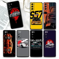 phone case for samsung galaxy s22 s7 s8 s9 s10e s21 s20 fe plus ultra 5g soft silicone case cover sports car evo jdm drift