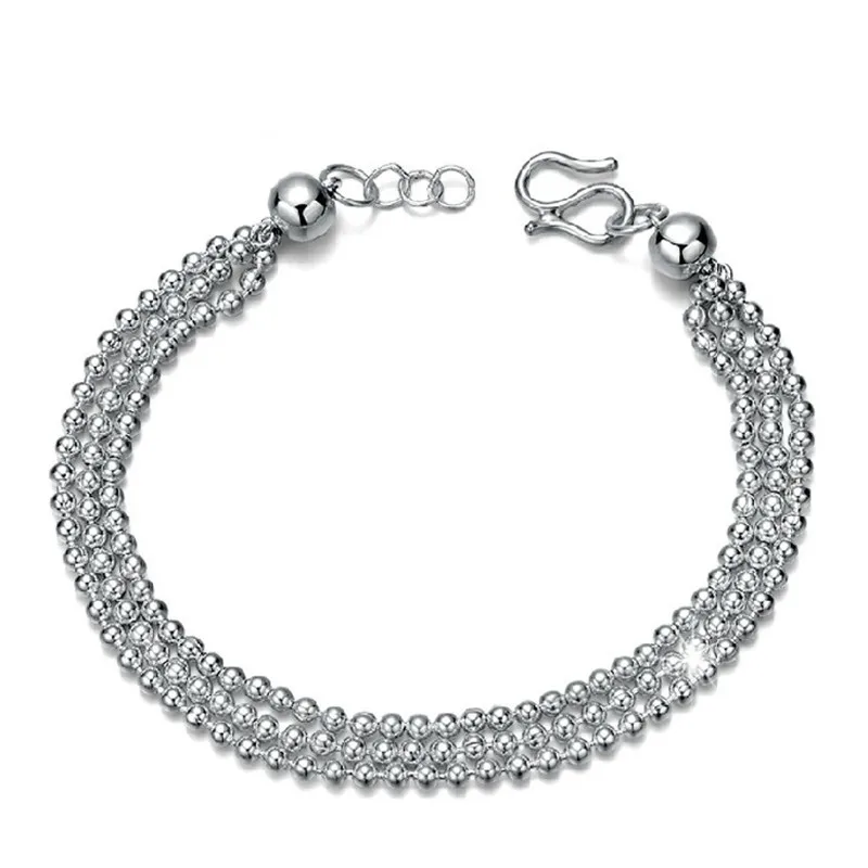 

100% S990 Sterling Silver Women's Bracelet, Luxury Jewelry Lucky Star Transfer Beads Accessories Bracelet Gift Fashion Bracelet