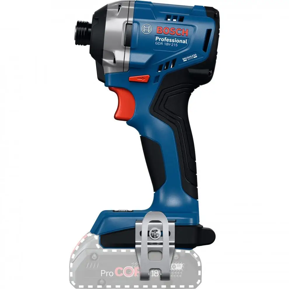 Фото Аккумуляторный бесщеточный ударный шуруповерт Bosch GDR 18V-215 для тяжелых работ, с высоким крутящим моментом, профессиональный электроинструмент №4