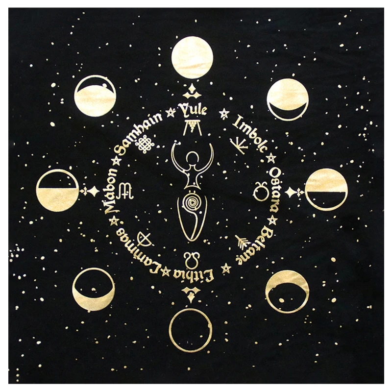 Tarot Table Altar Cloth Metaphysical Board Game Mat Square Pendulum Divination Altar Tablecloth Board Game Card Pad
