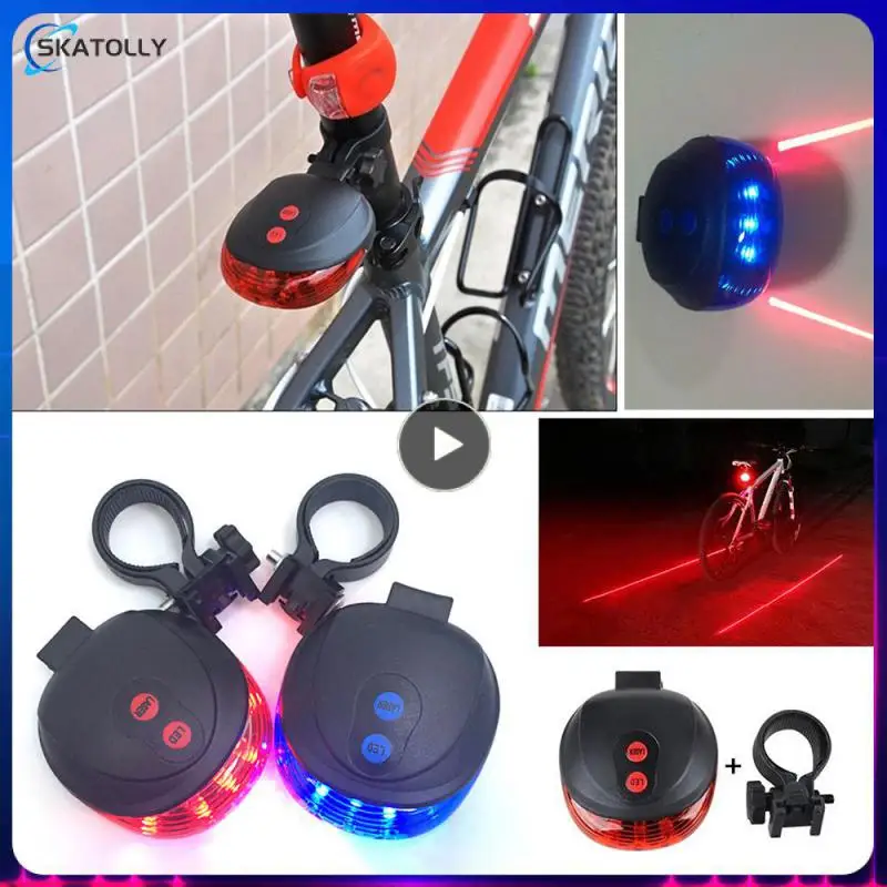 

Bicycle Tail Light 2 Laser+5 LED Flashing Smart Taillight Rear Warning Waterproof Riding MTB Rear Light Bike Accessories