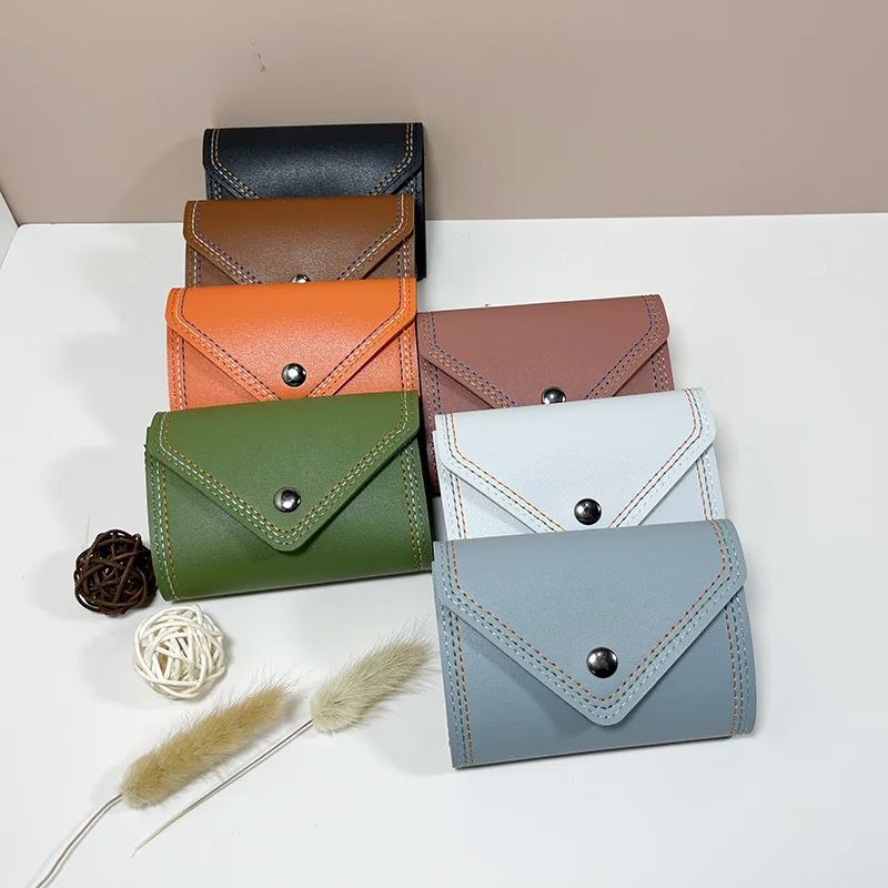 

Candy Color PU Leather ID Holders for Women Large Capacity Card Wallets Multi-slot Fashion Korean Portable Money Bag Wallet