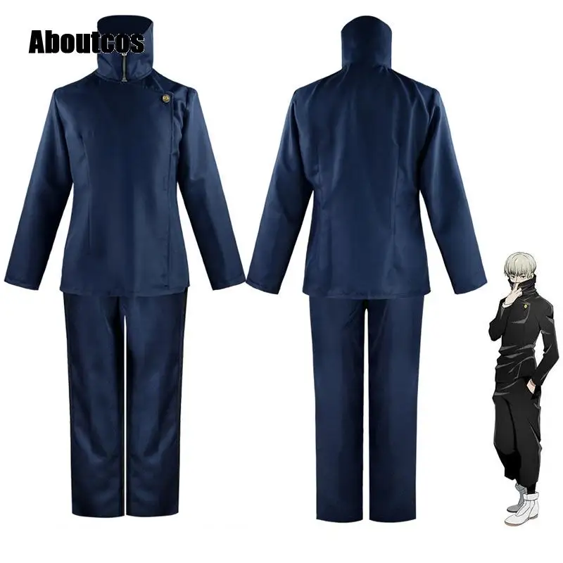 

Aboutcos Anime Toge Inumaki Cosplay Costume Top Pants Halloween Party School Uniform Jujutsu