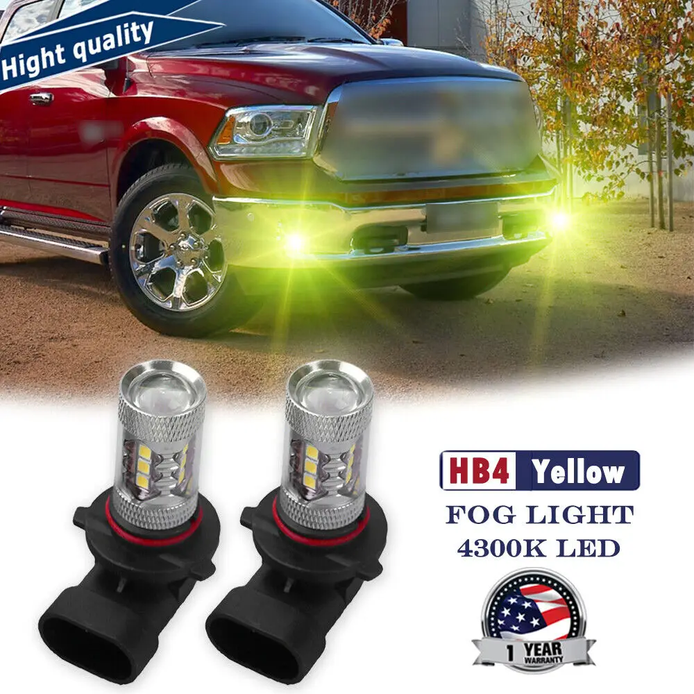 

Новые светодиодсветодиодный Противотуманные фары 80 Вт 4300K 1500 лм HB4 для Dodge RAM 2500 3500 13-18