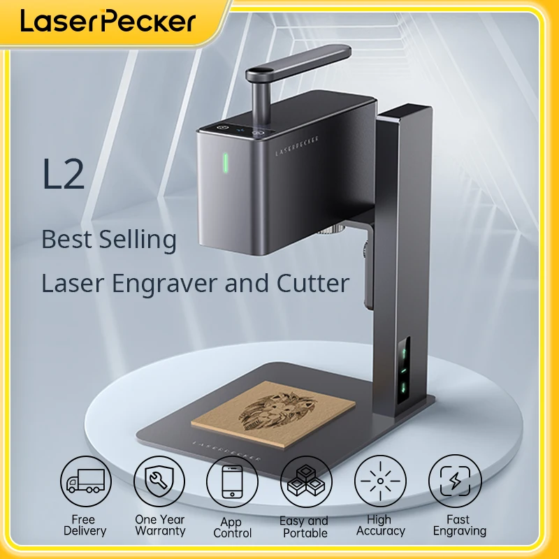 Лазерный гравер LaserPecker 2, портативный гравировальный станок для дерева, принтер «сделай сам» или для логотипов, устройство для резки дерева