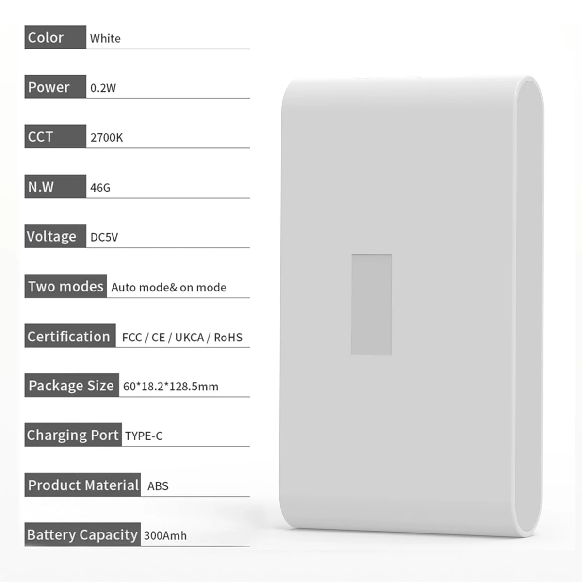 

Беспроводной магнитный ночник LED 0.2Вт теплый белый