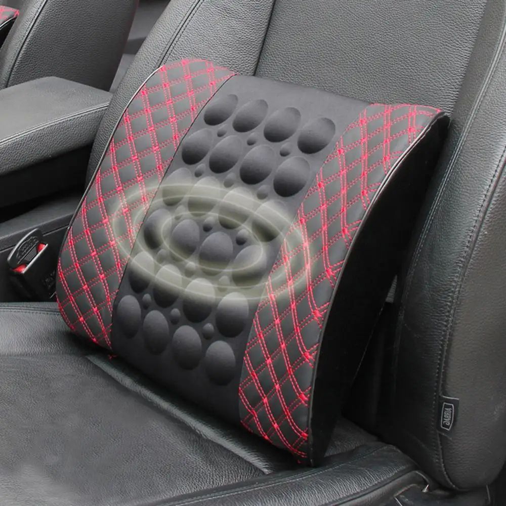 

Car Electric Massage Back Cushion for Car Seat Support Health Care Lumbar Pad Auto Back Pillow leather Auto Seat Back Support