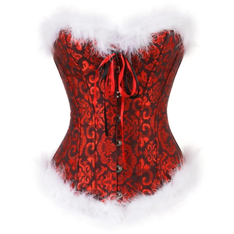 

Christmas Corset Overbust Lace up Busiter Shapewear Christmas Outfits for Women