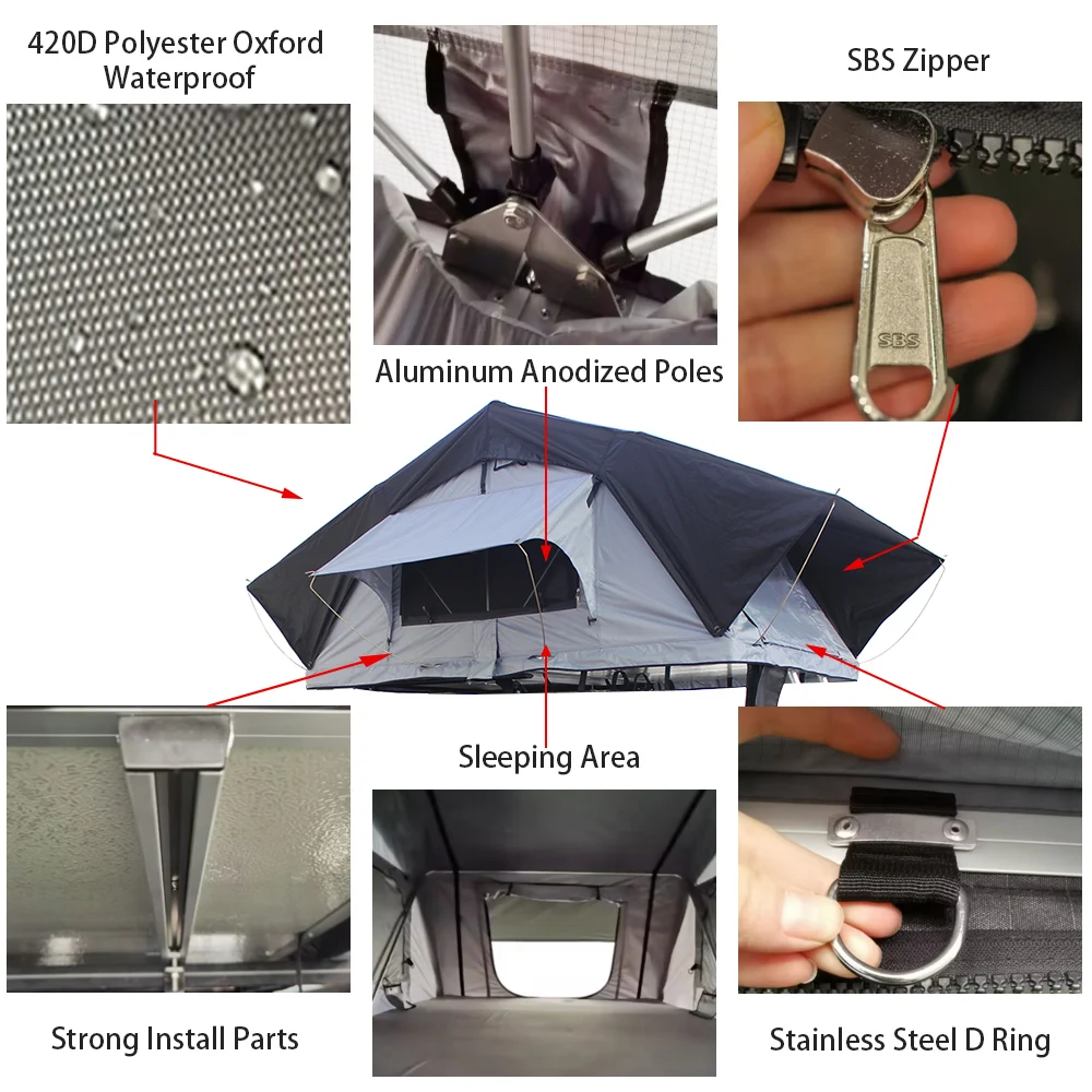 

Автомобильная палатка на крышу 4-5 человек автомобильная палатка на крышу Изысканная палатка для кемпинга с защитой от ветра и дождя