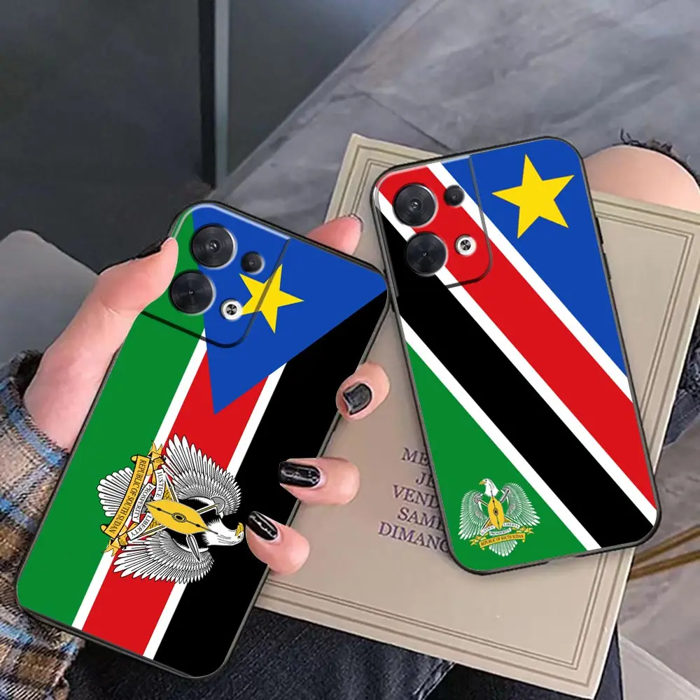 

Funda FINDX5 Case For FIND X5 X3 X2 RENO 10 8 7 7Z ACE RENO6 4G 6Z 5 4 3 Z Pro Plus 5G Case Capa Para Shell Flag Of South Sudan