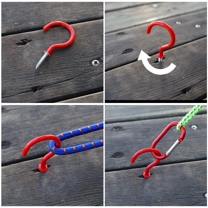 10 шт. уличная палатка с резьбой наземный гвоздь навес Тяговая веревка