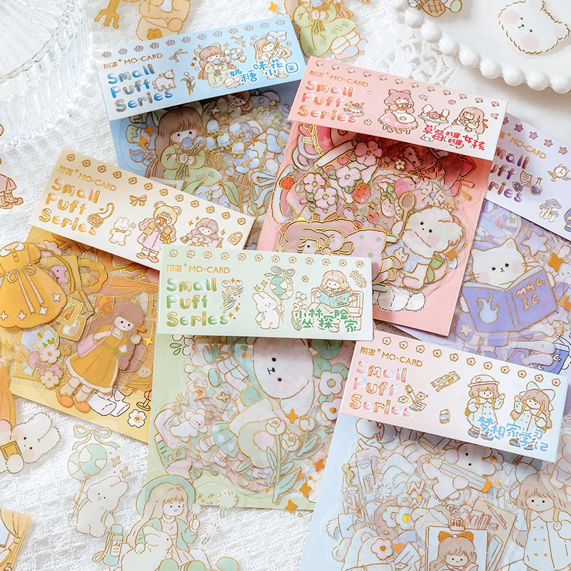 

30 шт./лот Kawaii альбом для скрапбукинга наклейки милая девушка нежелательный журнал домашний животный Золотой планировщик канцелярские накл...