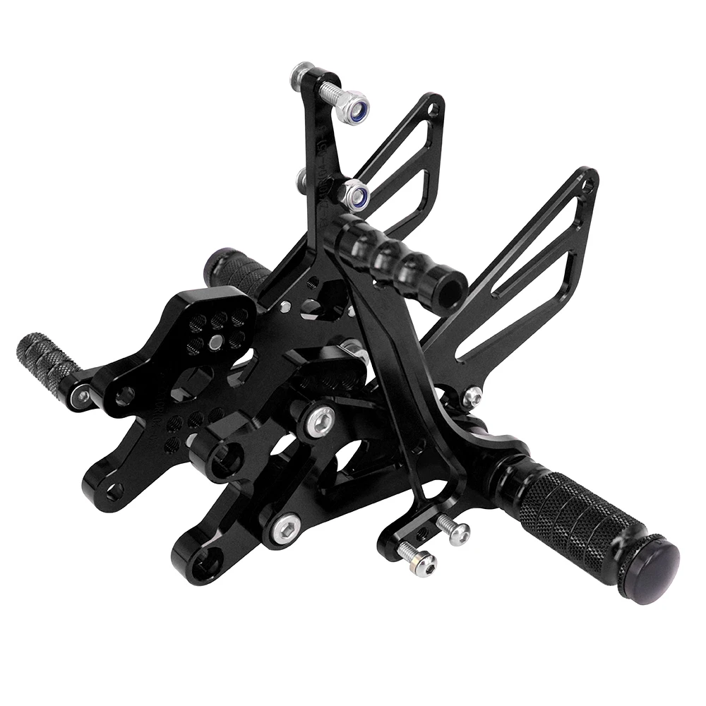Motorcycle Aluminum CNC Adjustable Footpegs Foot Pegs Pedals Rest Rearset For KAWASAKI Ninja ZX10R ZX-10R ZX 10R 2004 2005
