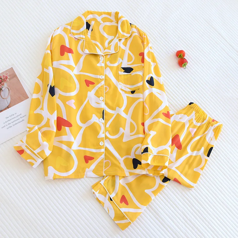 

2023 г. Очень удобные женские пижамы; Комплект из двух предметов; Сезон весна-лето; Размера плюс; Свободный комплект домашней одежды из вискозы...