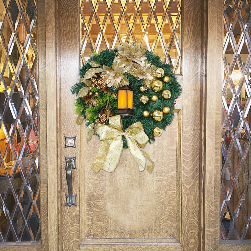 

Christmas Wreath Red Gold Jesus Artificial Christmas Garland Door Wall Hanging Decoration Ornaments For Decor Noel Navidad 2023