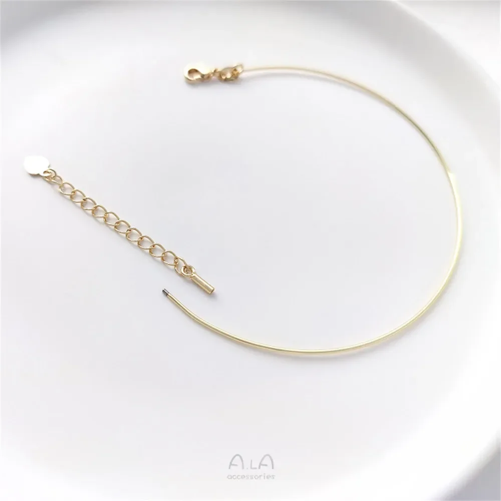 14-каратное золото медная проволока тонкий браслет ручной работы сделай сам из