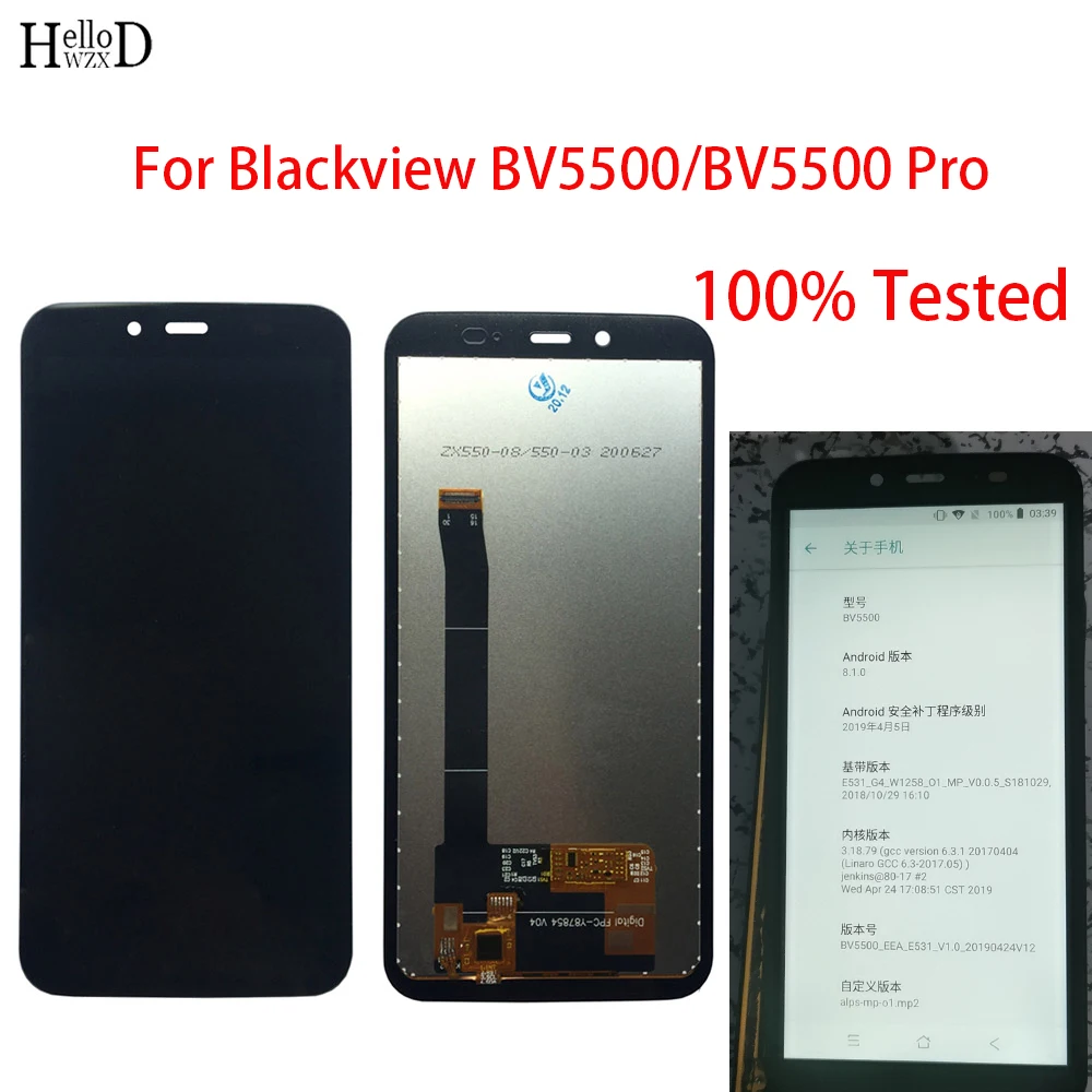 100% протестированный ЖК-дисплей для Blackview BV5500 BV5500 Pro, ЖК-дисплей, сенсорный экран, дигитайзер, датчик в сборе, инструменты для ремонта 100% протестированный ЖК-дисплей для Blackview BV5500 BV5500 Pro, ЖК-дисплей, сенсорный экран, дигитайзер, датчик в сборе, инструменты для ремонта
