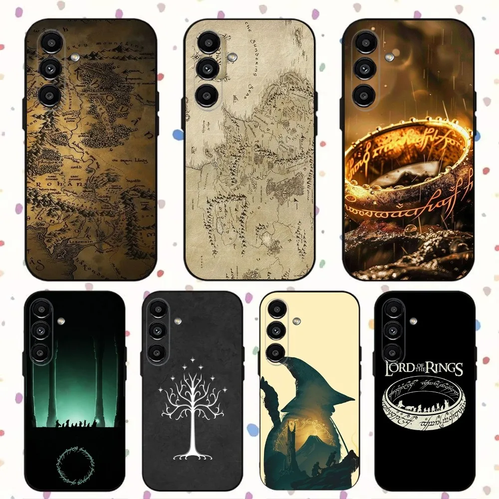 Чехол для телефона L-Lord of the R-Rings Map Samsung S24 S21 S22 S23 S30 Ultra S20 Plus Fe Lite Note 10 9 5G черный