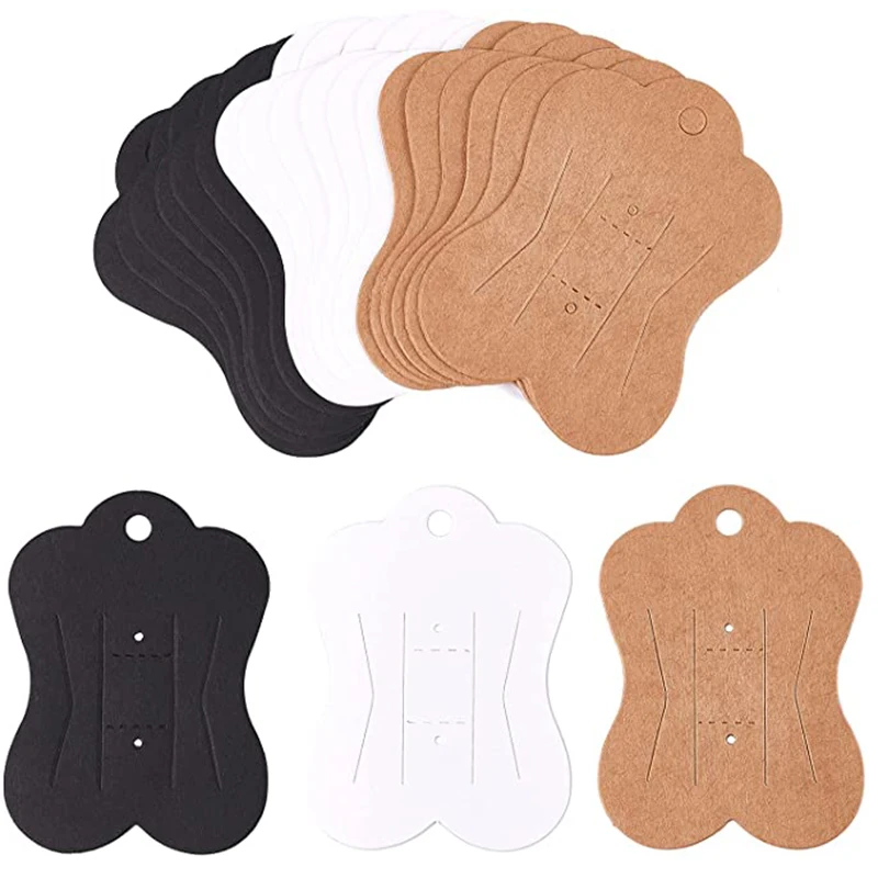 

30Pcs Kraft Paper Card Hair Accessories Dispaly Card DIY Handmade Hair Clip Hairband Jewelry Packaging Price Tag Cards 9.5x7cm