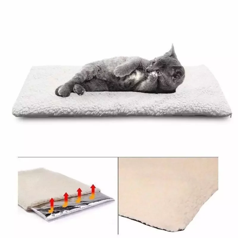

Heating Dog Bed Mat Pad Self Soft Warm Pet Cat Rug Thermal Washable Pad Washable Pillow Pet Supplies