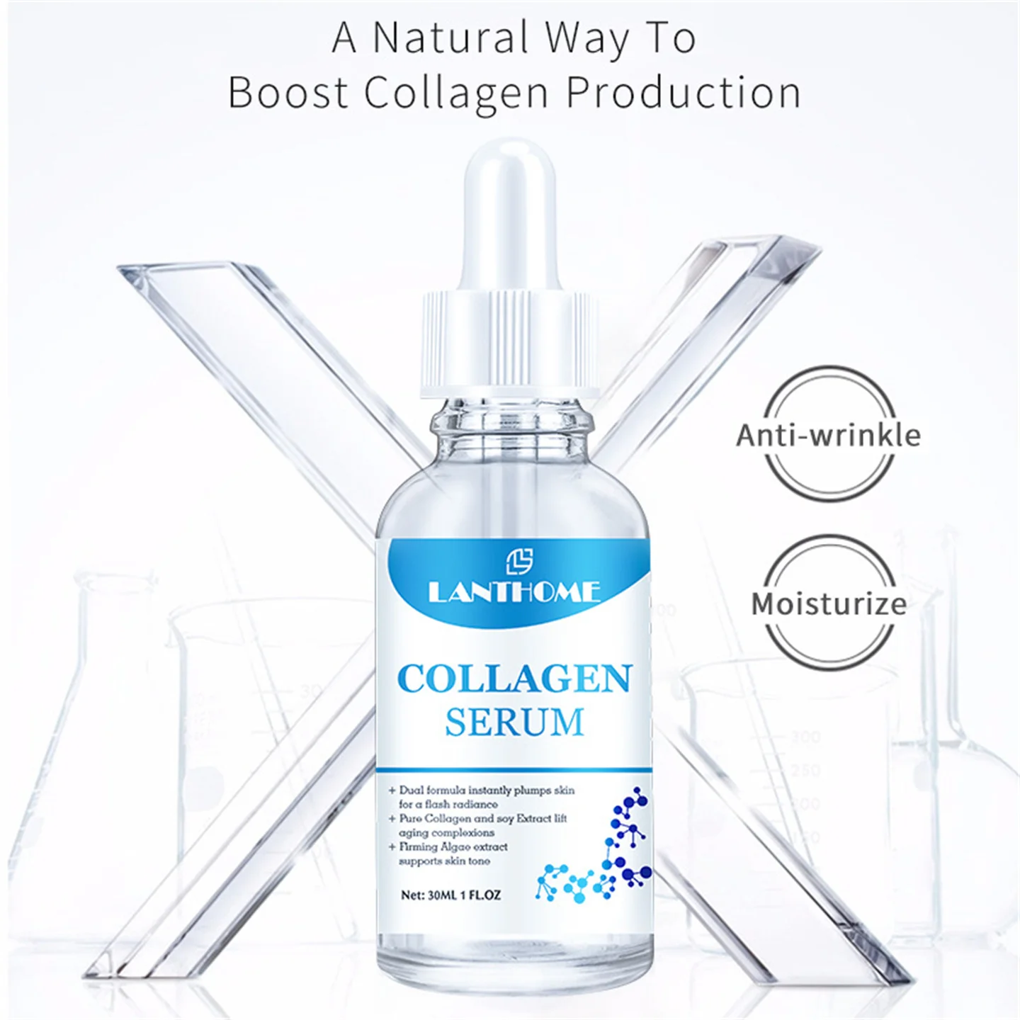 

30ml Collagen Serum Collagen Based Facial Care Brighten Tighten Hydrating Repair Soothe Soften Improve Skin Tone Moist Delicate