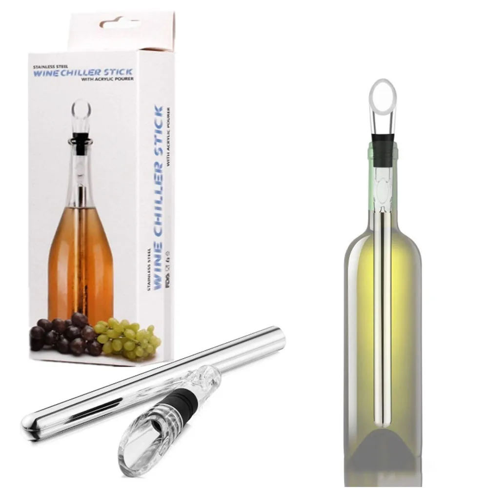 

Wine Cooler Stainless Steel Bottle Wine Cooler Stick Ideal Wine Accessory Wine Chiller Stick Bar Accessories