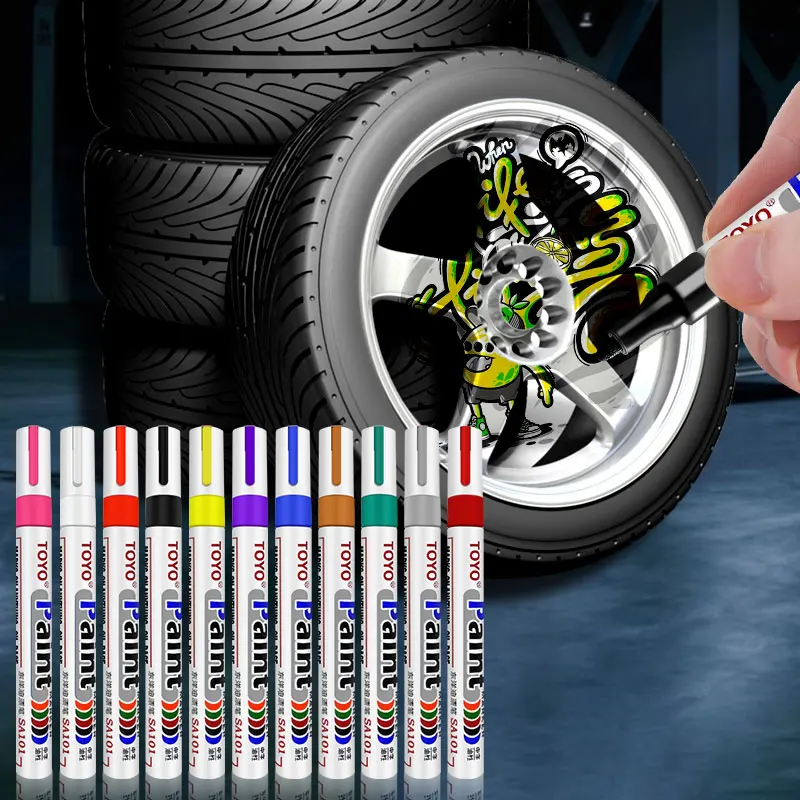 

Car Tires Waterproof DIY Color Painting Pen NFT Art Special Pens for FIAT Sedici Stilo 192 Croma 194 QUBO 225 Minivan Fiorino