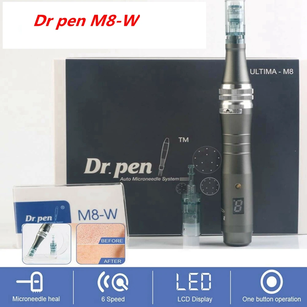 

New Wireless Ultima Dr. Pen M8 Derma Pen Stamp Microneedling Meso Digital Display 6 levels Rechargeable Collagen skin