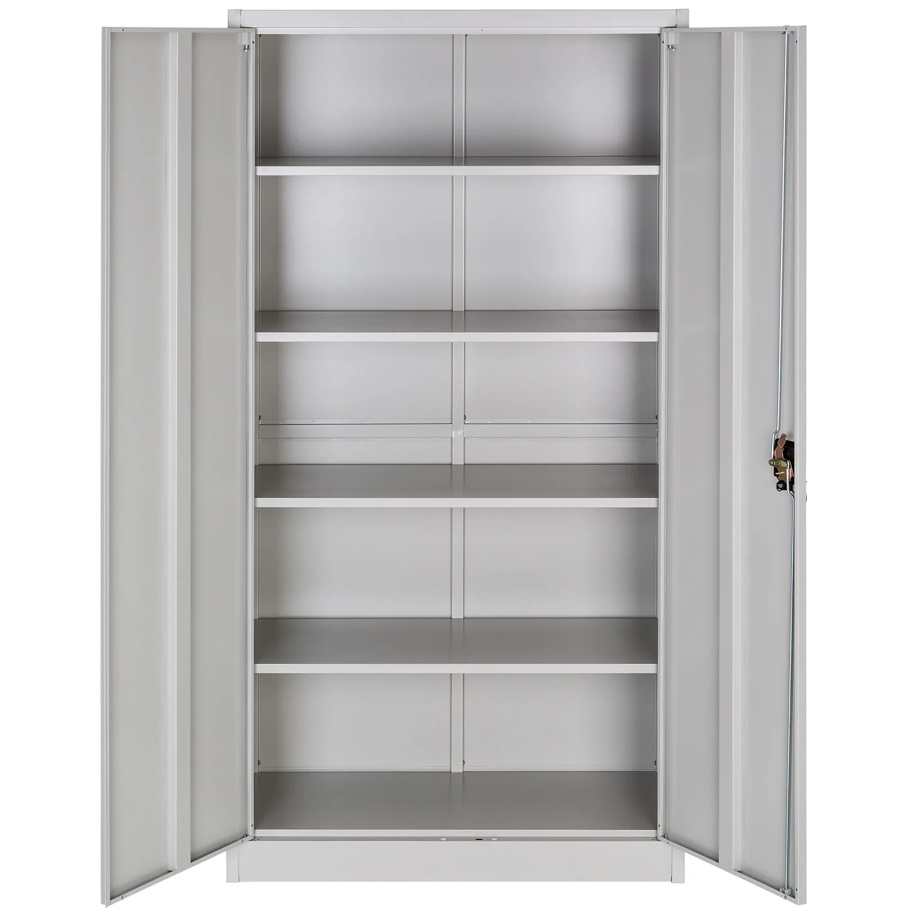 Tectake 6x metal cabinet 5 levels-Gray | Filing Cabinets