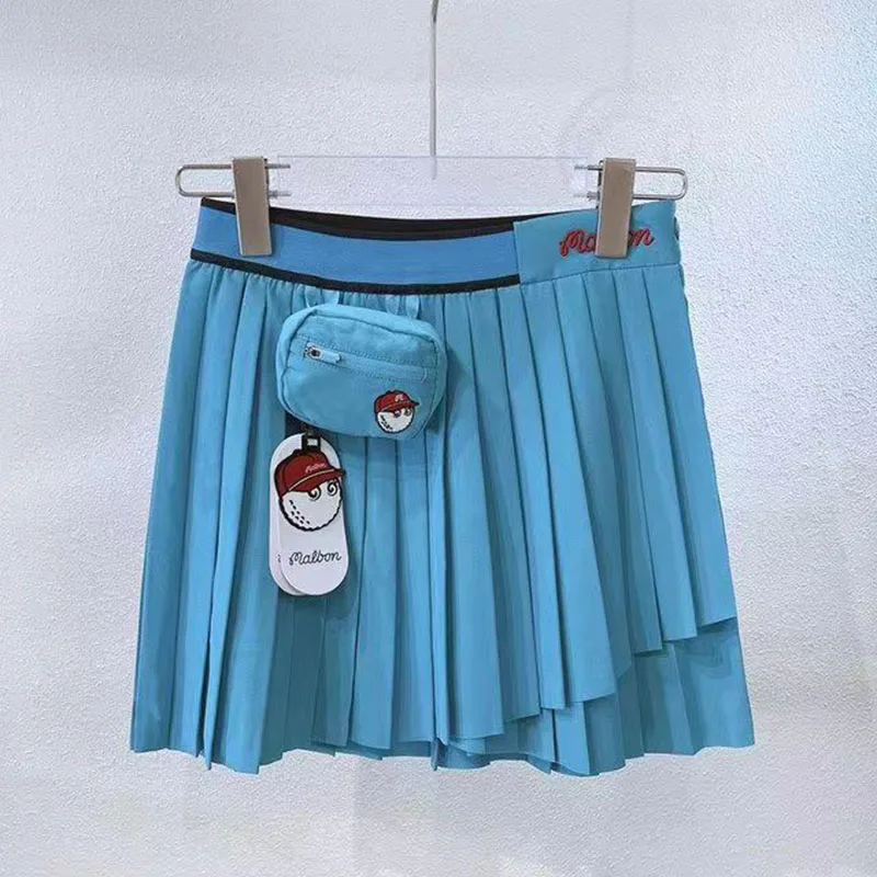 Golf Apparel Casual Pleated Skirt Slim Fit High Waist Slim Mini Small Waistpack Sports Women's Short Skirt
