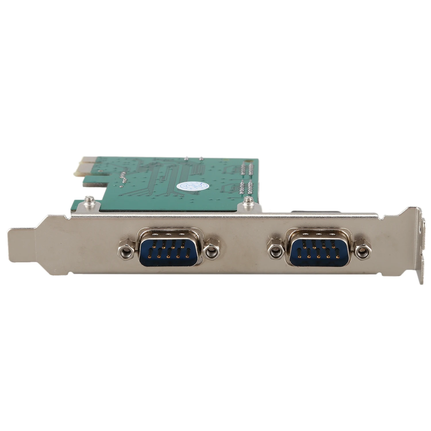 PCI-E PCI Express двойной последовательный контроллер DB9 RS232 с 2 портами зеленая карта