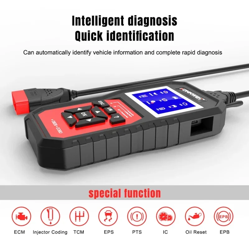 KONNWEI KW460 Все системы OBDII Диагностический инструмент со специальной функцией