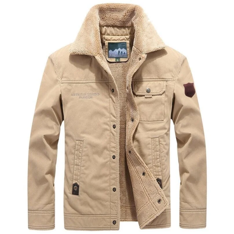 

Men Winter Jackets Wool Liner Thicker Warm Coats Good Quality New Men Cotton Casual Jackets Outerwear Winter Coats Size 6XL