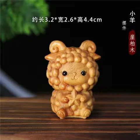 

Мини-резьба по дереву, двенадцать украшений зодиака, милая мышь, бык, тигр, кролик, дракон, змея, декор в виде животного, офисный декор для рабочего стола, детский подарок