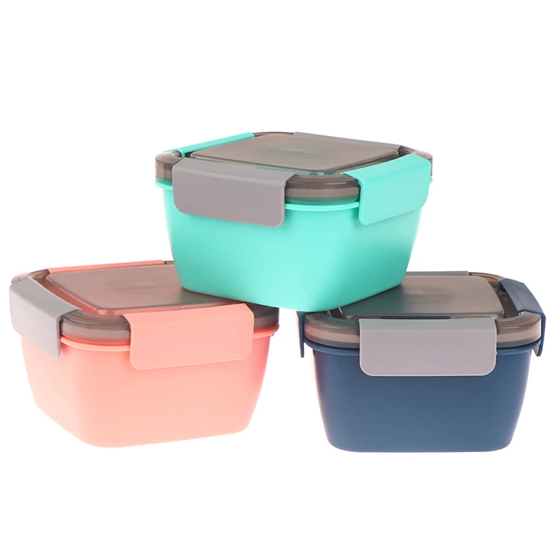 

1Pc Picnic Food Bento BoxPortable Lunch Box Leak Proof Plastic With Compartments