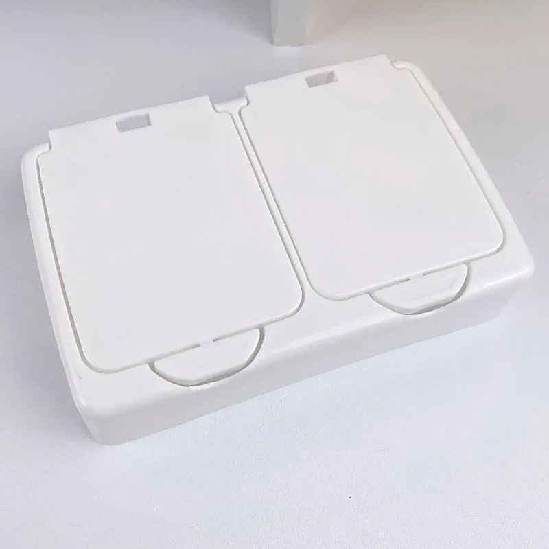 Cute Double Compartment Storage Box One-click Pop Plastic Jewellery Stationery Organizer Desktop Press Case