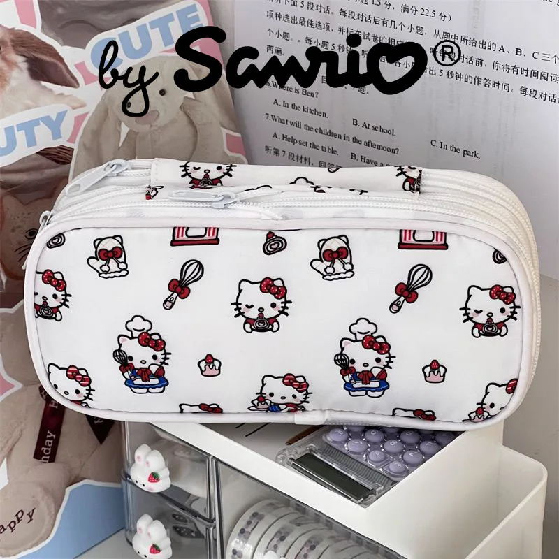 

Sanrio Y2k Hello Kitty Back To School Pencil Case Stationery School Supplies Student Storage Box Anime Kawaii Cute Girls Gifts
