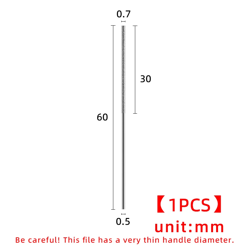 

Мини-алмазный цилиндрический напильник 0,7/0,9/1,1/1,5/2,3/3,3 мм, небольшой диаметр, развертывающий напильник, ручные инструменты для полировки нефрита, стекла, металла