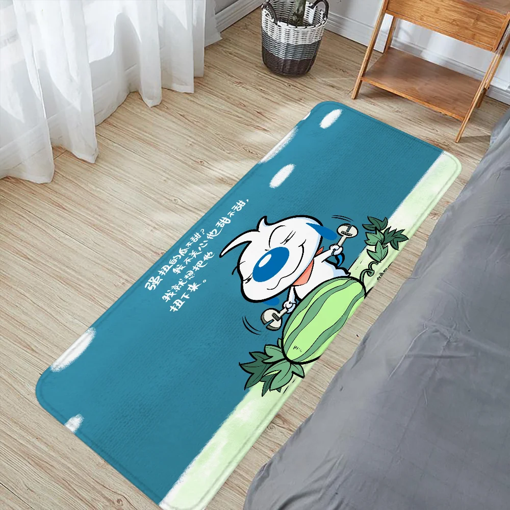 S-Simba Современный полосатый замшевый ковер с дизайном собаки противоскользящий