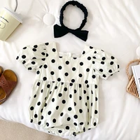 childrens clothing baby summer clothing baby polka dot bag fart clothes girls infants go out romper
