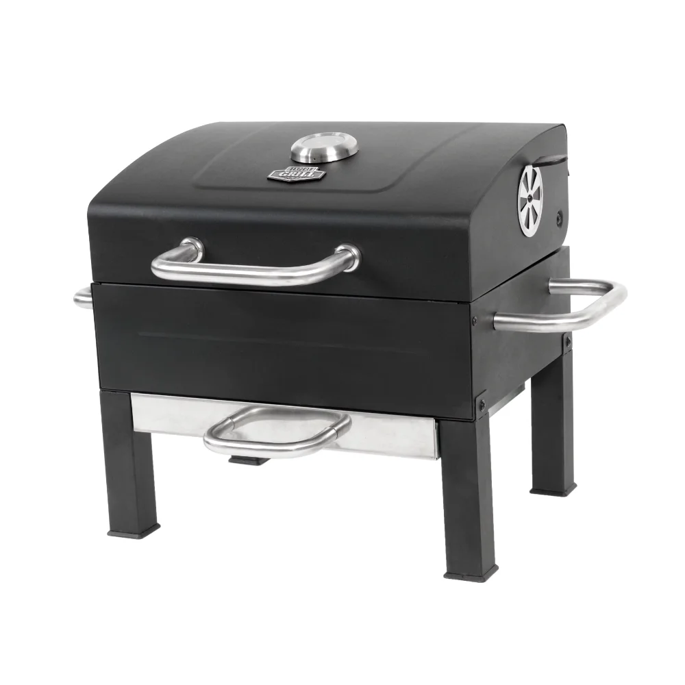 

Grill Premium Portable Charcoal Grill, Black and Stainless Steel