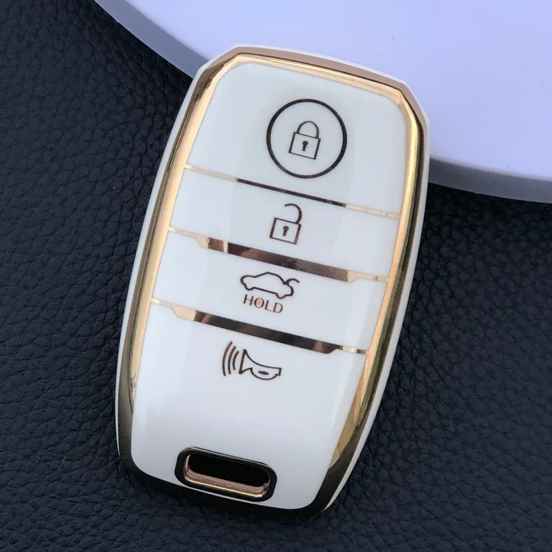 

4 Button TPU Car Smart Key Case Cover For Kia Sportage Cerato Optima K2 K3 K4 K5 Rio Picanto Soul Sorento Ski Sedona Keychain
