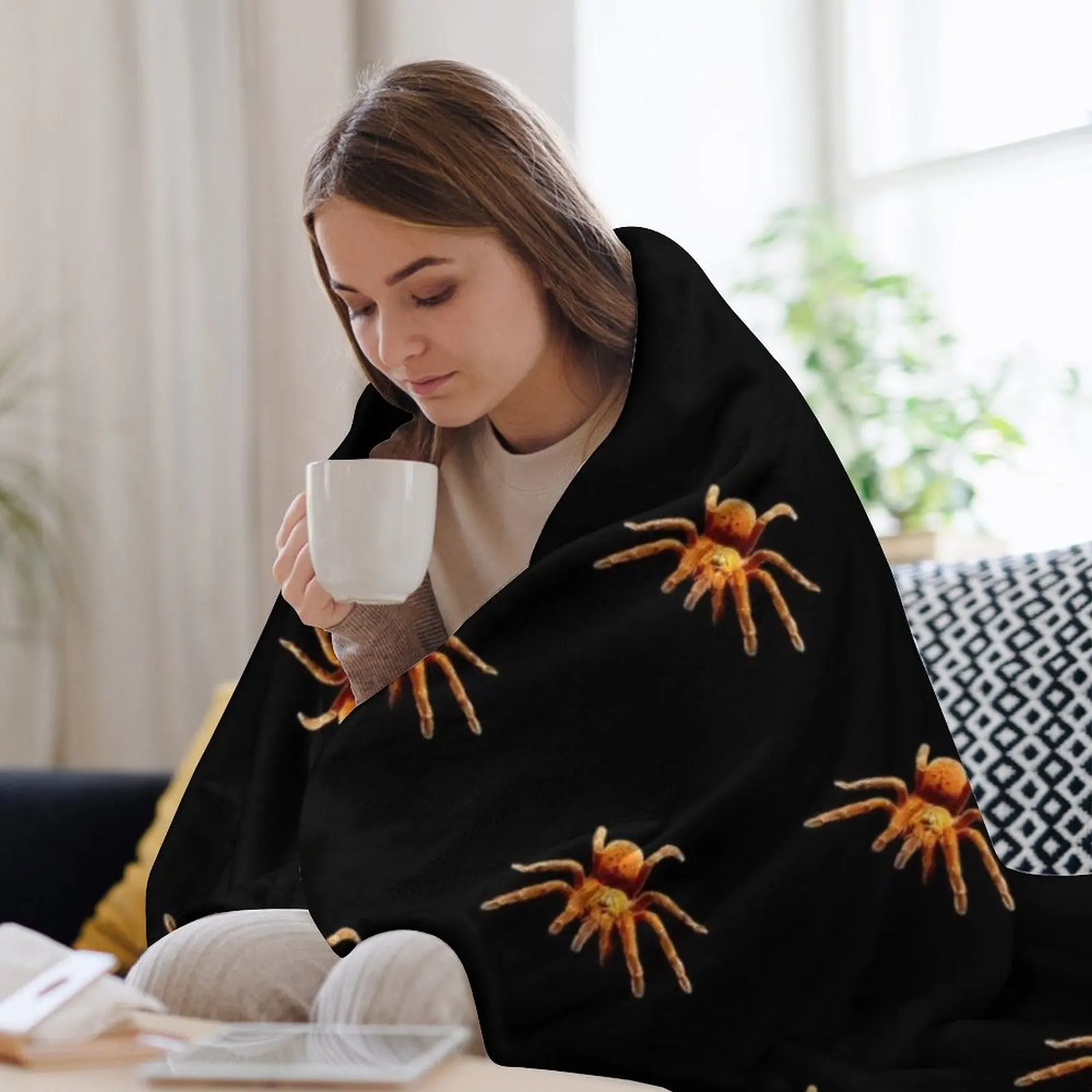 ОБТ -Птеринохилус Мурнус Оранжевое одеяло Тарантул Волосатый диван-кровать