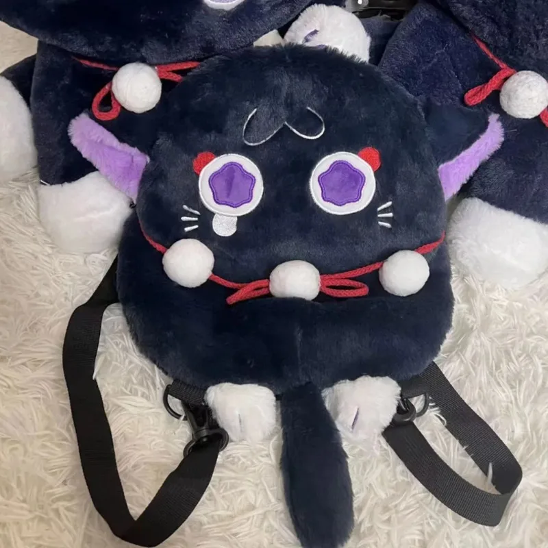 

Genshin Impact Plush Bag Scaramouche Cat Wanderer Cosplay Stuffed Toy Cute Shoulder Bag Dolls Backpacks For Birthday Kids Gift