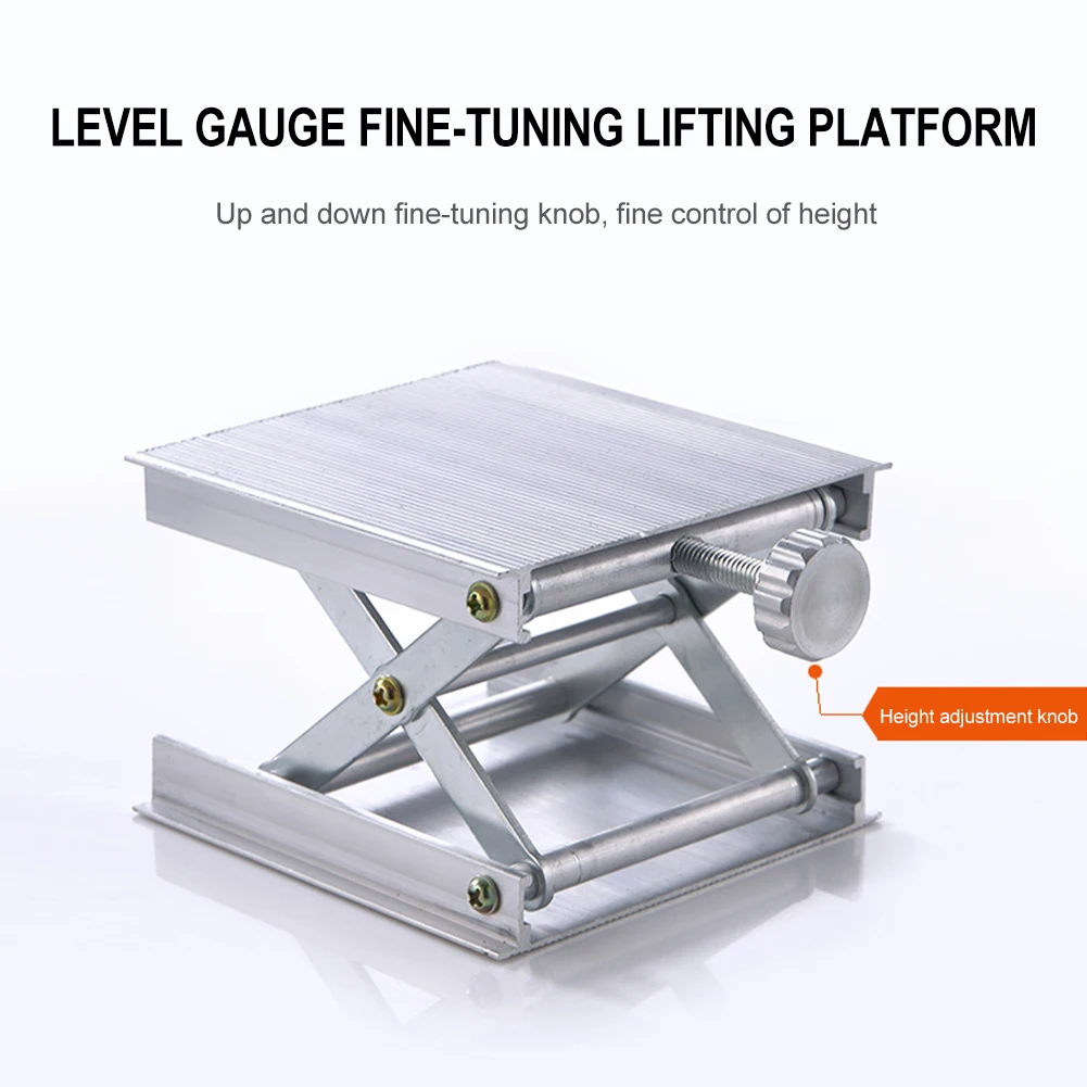 Aluminum Lifter Router Plate Table Woodworking Machinery Engraving Level Bracket Adjustable Height Rack Laboratory Manual Stand